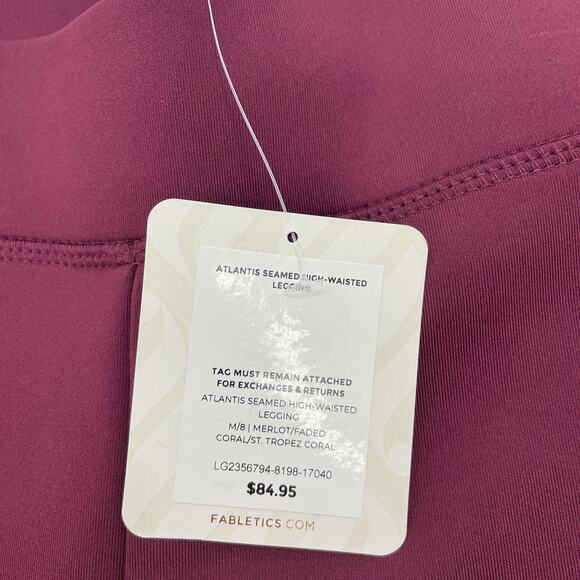 New FABLETICS Atlantis Seamed Leggings Size M High Waist Essential Ankle Thick - Picture 4 of 7